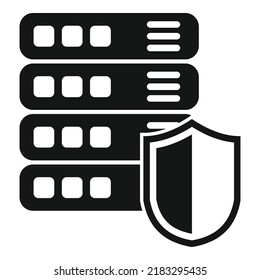 Secured server icon simple vector. Platform system. Account strategy