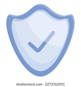 Secured shield icon cartoon vector. Business trust. Team deal