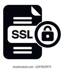 Secured SSL certificate icon simple vector. Web data. Online protection