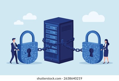 Securing Digital Assets Collaborative Data Protection and Secure Server Access Control, Enhanced Network Security and Robust Encryption Techniques