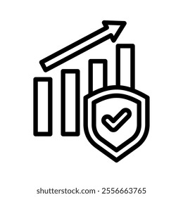 securities icon line vector illustration on white background.