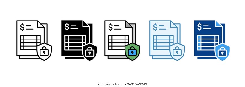 Securities Icon Set Multiple Style Collection