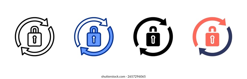 Securities icon sheet multiple style collection