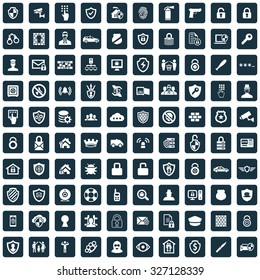 security 100 icons universal set for web and mobile