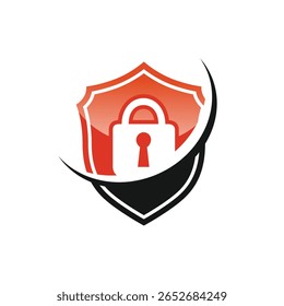 Logotipo abstracto de seguridad estilo moderno