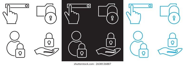 Security access clearance icon . Vector pictograms of recognition. Vector pictograms of body organs icon. Vector for websites, mobile interfaces, presentations, banner, visual branding etc. EPS 10