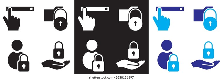 Security access clearance icon . Vector pictograms of recognition. Vector pictograms of body organs icon. Vector for websites, mobile interfaces, presentations, banner, visual branding etc. EPS 10