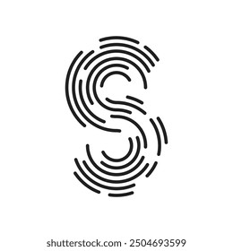 Security access concept. Fingerprint line vector icon