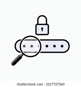 Security Access Icon . Password,  Login Symbol.