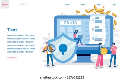 	
SECURITY ACCESS, Online security, data protection, protect your online money, Vector illustration for web banner, infographics, mobile