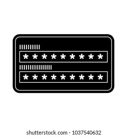 security access password login protection vector illustration black and white graphic