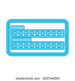 security access password login protection vector illustration blue neon line image