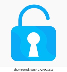 Security, access, password symbol. Lock design. Blue simple style vector icon. Single web design element for site or mobile app and promotion