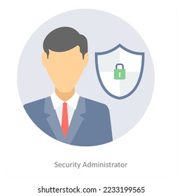 Security Administrator and administrator icon concept