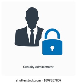 Symbol-Konzept für Sicherheitsadministrator und Manager
