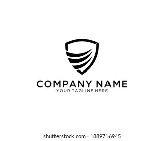 Symbol des Sicherheitsbüros Logo-Design für Schildschutzschild
