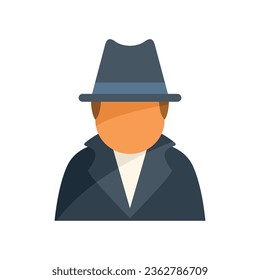 Security agent icon flat vector. Secret service. Support call isolated