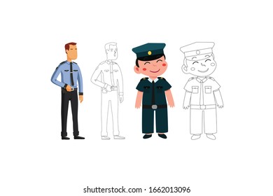 Security Airport Object Vector Illustration Bundle