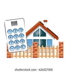Security alarm for the house. Intercom, doorphone, and at house