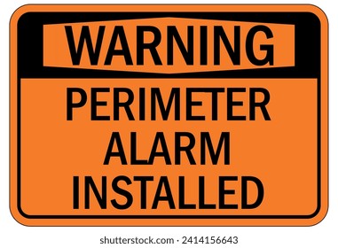 Security alarm sign and labels