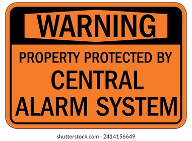 Señal de alarma de seguridad y etiquetas