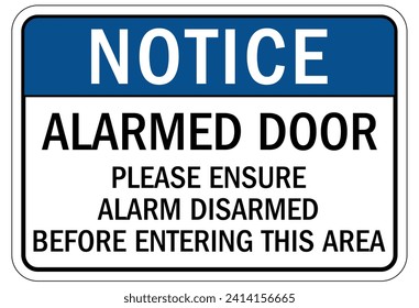 Security alarm sign and labels