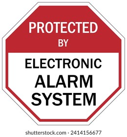 Security alarm sign and labels