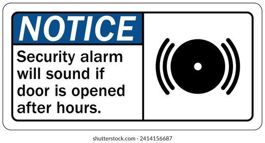 Señal de alarma de seguridad y etiquetas