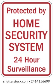 Security alarm sign and labels