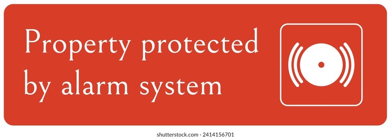 Security alarm sign and labels