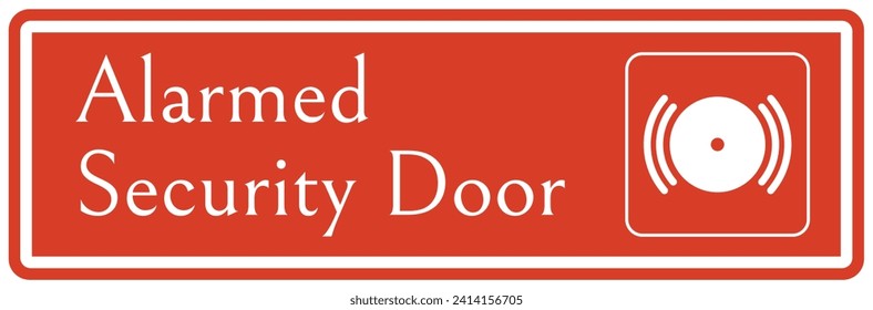 Security alarm sign and labels