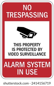 Security alarm sign and labels