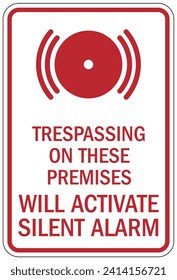 Señal de alarma de seguridad y etiquetas