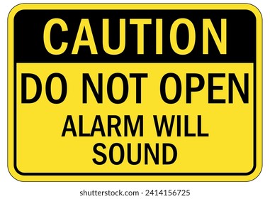 Security alarm sign and labels