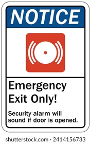 Security alarm sign and labels