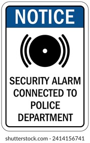 Security alarm sign and labels