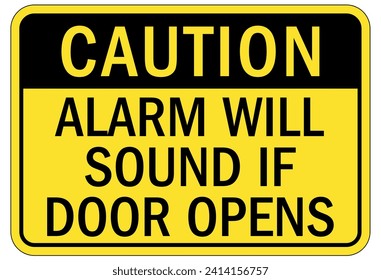 Security alarm sign and labels
