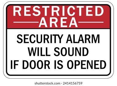 Security alarm sign and labels