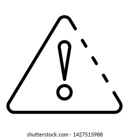 Security alert icon. Outline security alert vector icon for web design isolated on white background