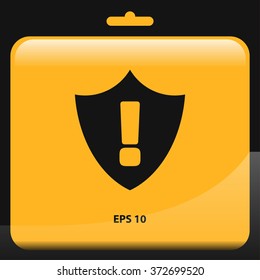 security alert icon. shield sign vector illustration