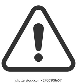 Ícone de alerta de segurança. Triângulo de aviso e símbolo de atenção no fundo transparente