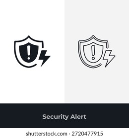 Iconos de alerta de seguridad para alertas de protección Notificaciones del sistema de seguridad Ciberseguridad