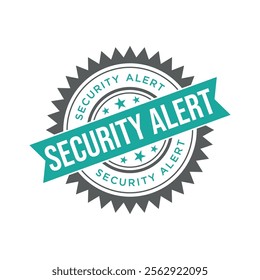Security Alert Rubber Stamp Vector Template