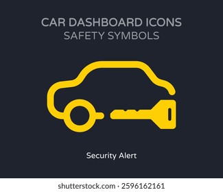 Security Alert Safety Symbol Car Dashboard Icons - High Quality Vectorial Graphic