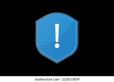 Security alert vector element for illustration