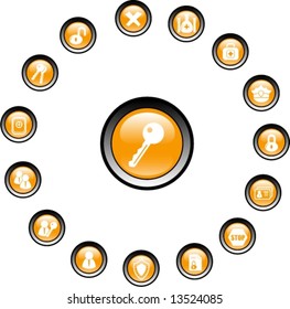 Security and antivirus vector icons