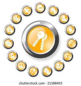 Security and antivirus vector icons