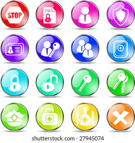 Security and antivirus vector icons