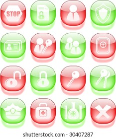 Security and antivirus vector icons