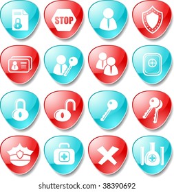 Security and antivirus vector icons